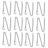 12pcs Plant Hanging Chains with Dual Hooks 58.5cm/23in with Bearing 3000g/6.6lbs for Garden Flower Suspension