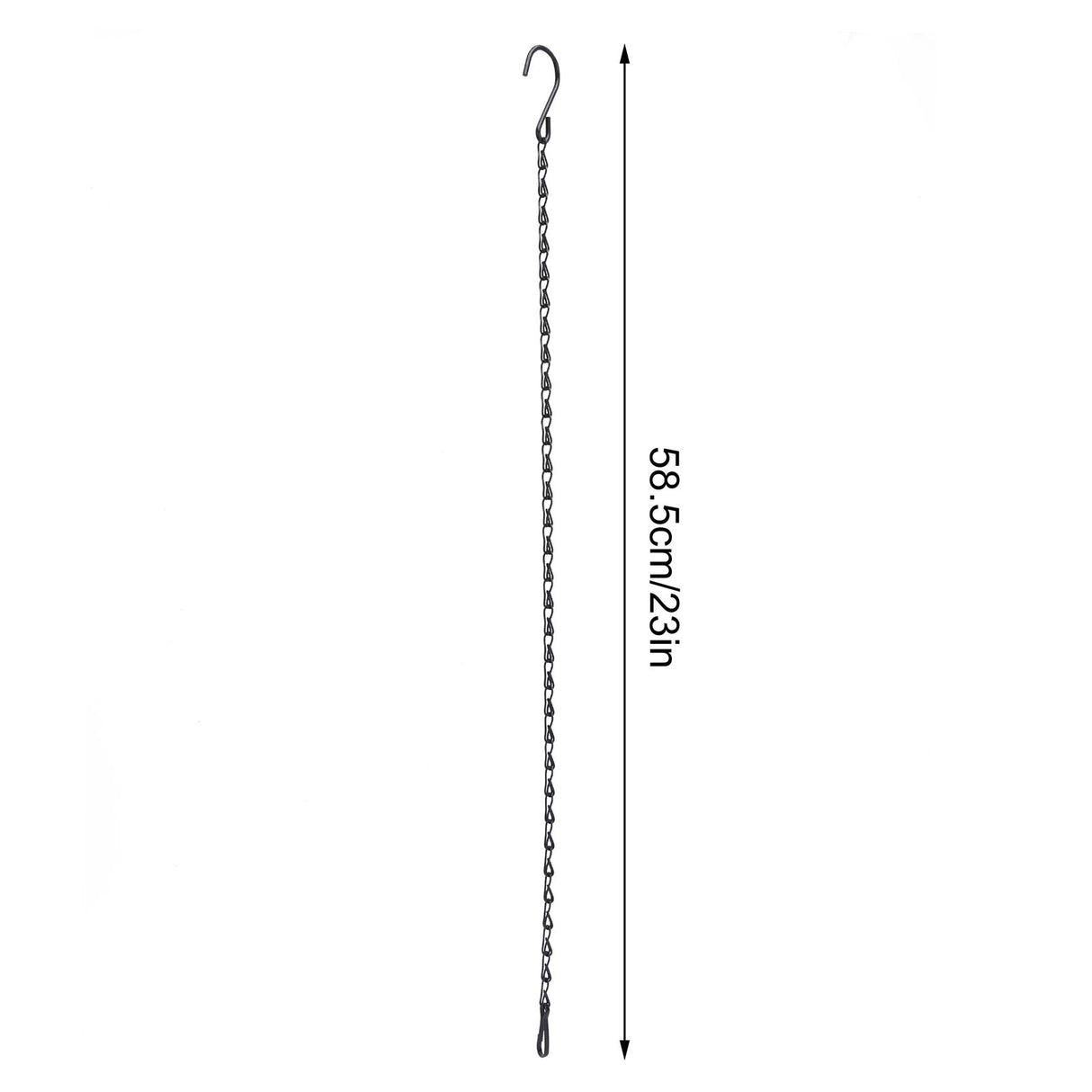 12pcs Plant Hanging Chains with Dual Hooks 58.5cm/23in with Bearing 3000g/6.6lbs for Garden Flower Suspension