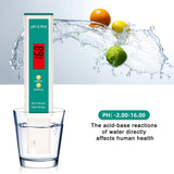 PH Meter Digital PH Tester Pen with Test Strip Function Thermometer for Drinking Pool Water - Extra Image