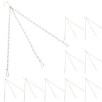 10Pcs Hanging Chain with Hooks Single 8-Strand Iron Garden Flower Pot Plant Hangers Replacement