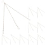 10Pcs Hanging Chain with Hooks Single 8-Strand Iron Garden Flower Pot Plant Hangers Replacement