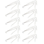 10Pcs Hanging Chain with Hooks Single 8-Strand Iron Garden Flower Pot Plant Hangers Replacement