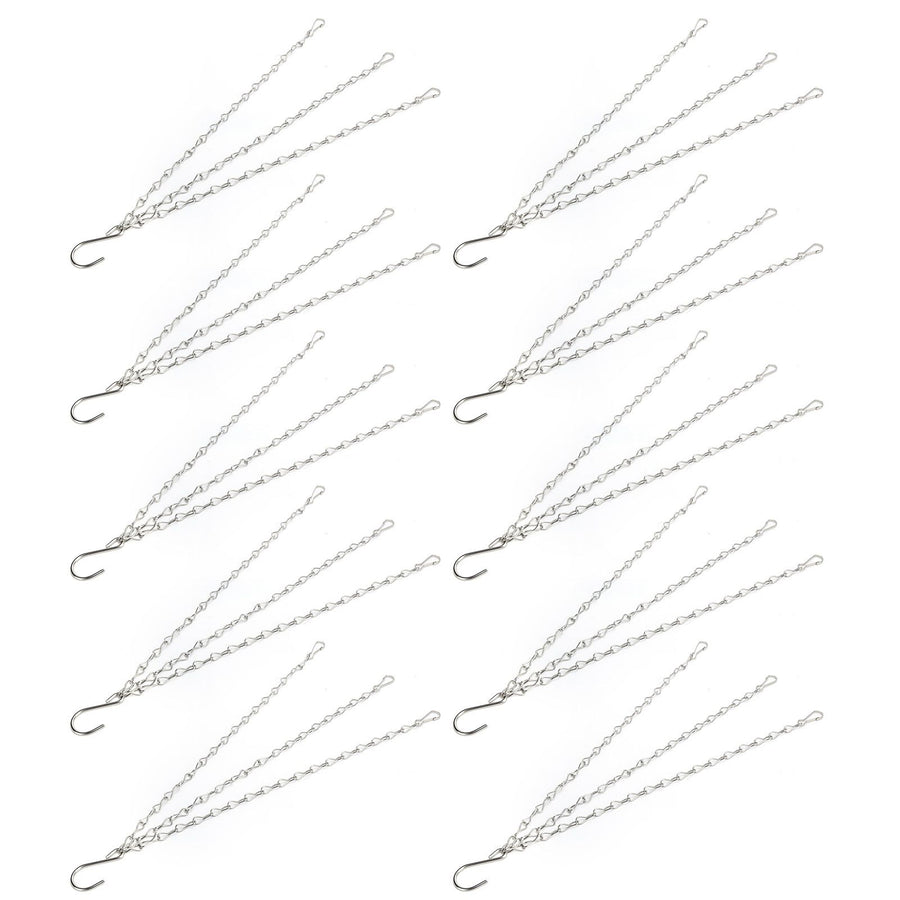10Pcs Hanging Chain with Hooks Single 8-Strand Iron Garden Flower Pot Plant Hangers Replacement