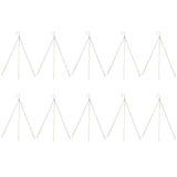 10Pcs Hanging Chain with Hooks Single 8-Strand Iron Garden Flower Pot Plant Hangers Replacement - Top-Down View