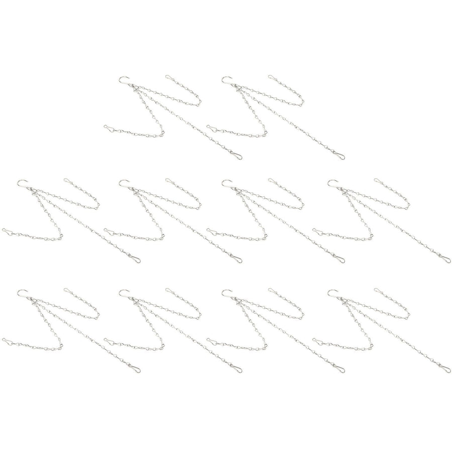 10Pcs Hanging Chain with Hooks Single 8-Strand Iron Garden Flower Pot Plant Hangers Replacement
