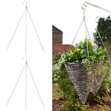 10Pcs Hanging Chain with Hooks Single 8-Strand Iron Garden Flower Pot Plant Hangers Replacement
