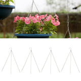 10Pcs Hanging Chain with Hooks Single 8-Strand Iron Garden Flower Pot Plant Hangers Replacement