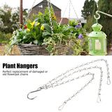 10Pcs Hanging Chain with Hooks Single 8-Strand Iron Garden Flower Pot Plant Hangers Replacement