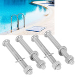 4 Sets Swimming Pool Step Fastener Bolts Nut Underwater Ladder Replacement Parts 7mm