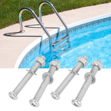 4 Sets Swimming Pool Step Fastener Bolts Nut Underwater Ladder Replacement Parts 7mm - Extra Image
