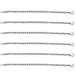 6Pcs Garden Planter Hanging Chain Flower Pot Basket Replacement Iron Sling Chain with Hook