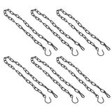 6Pcs Garden Planter Hanging Chain Flower Pot Basket Replacement Iron Sling Chain with Hook - Top-Down View