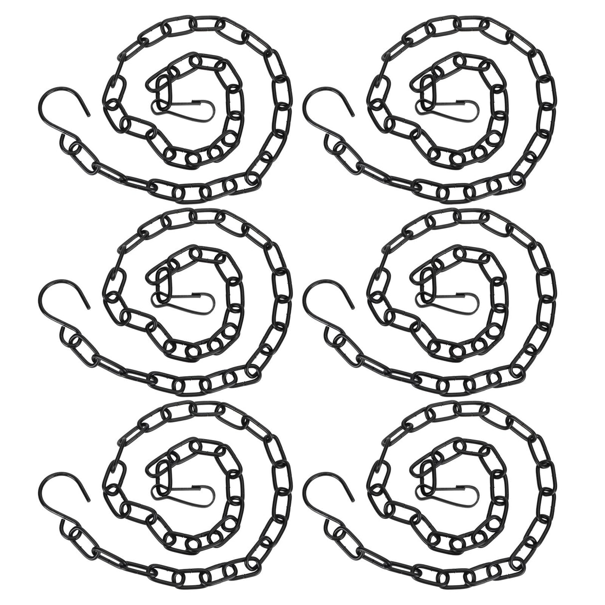6Pcs Garden Planter Hanging Chain Flower Pot Basket Replacement Iron Sling Chain with Hook