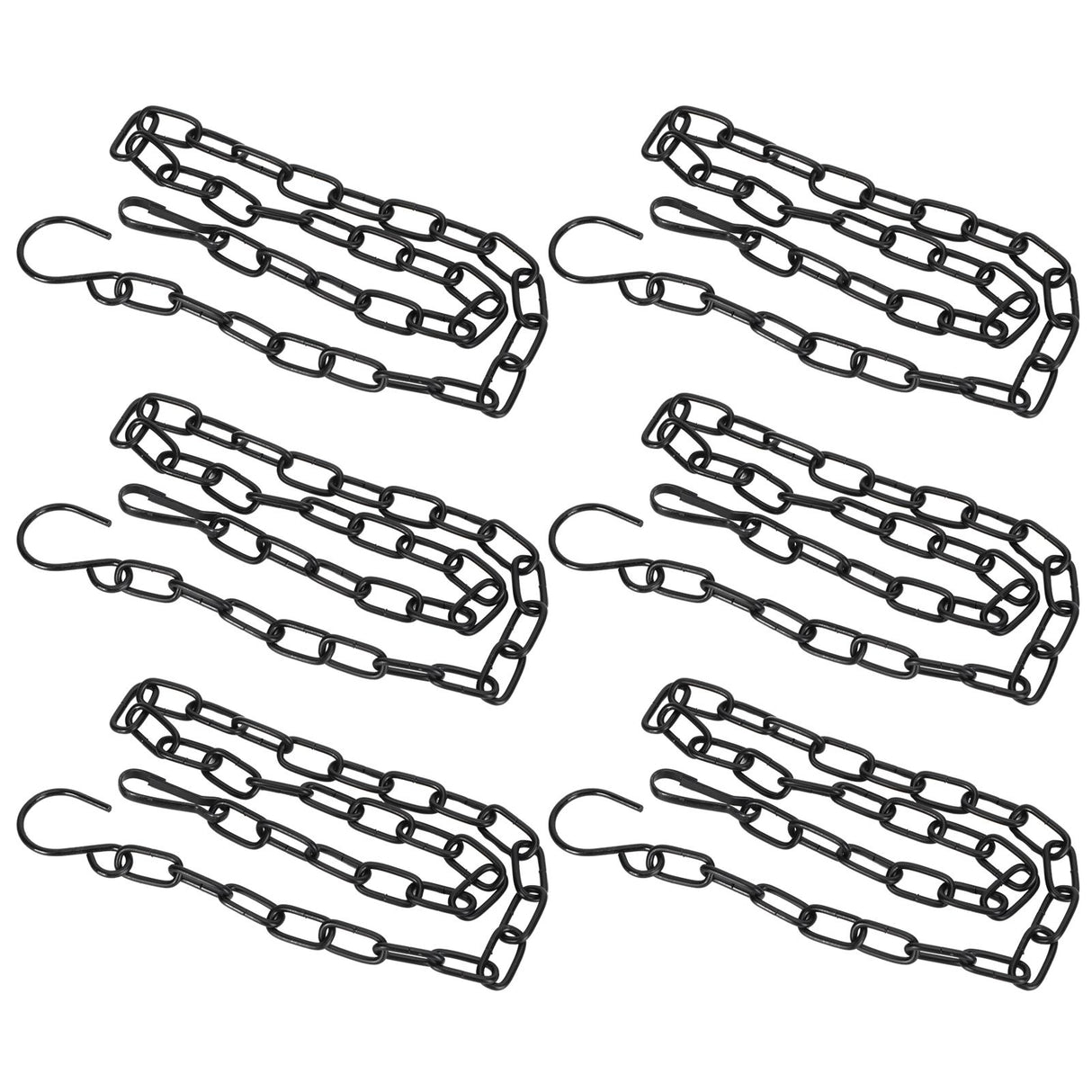 6Pcs Garden Planter Hanging Chain Flower Pot Basket Replacement Iron Sling Chain with Hook