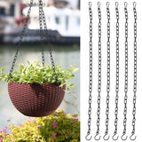 6Pcs Garden Planter Hanging Chain Flower Pot Basket Replacement Iron Sling Chain with Hook - Extra Image