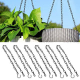 6Pcs Garden Planter Hanging Chain Flower Pot Basket Replacement Iron Sling Chain with Hook