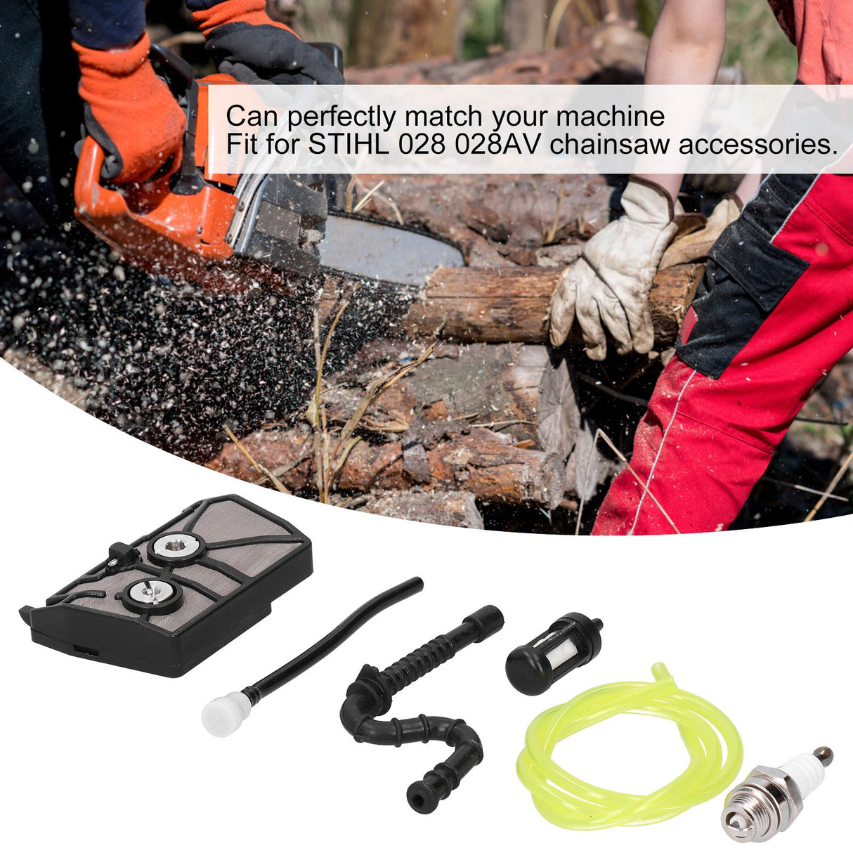 Air Filter Sparking Plug Chainsaw Parts Fit for STIHL 028 028AV Chainsaw Accessories Set