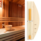 Sauna Hourglass 15Minutes Sauna Room Sand Clock Glass Timer WallMounted Wooden Hourglass