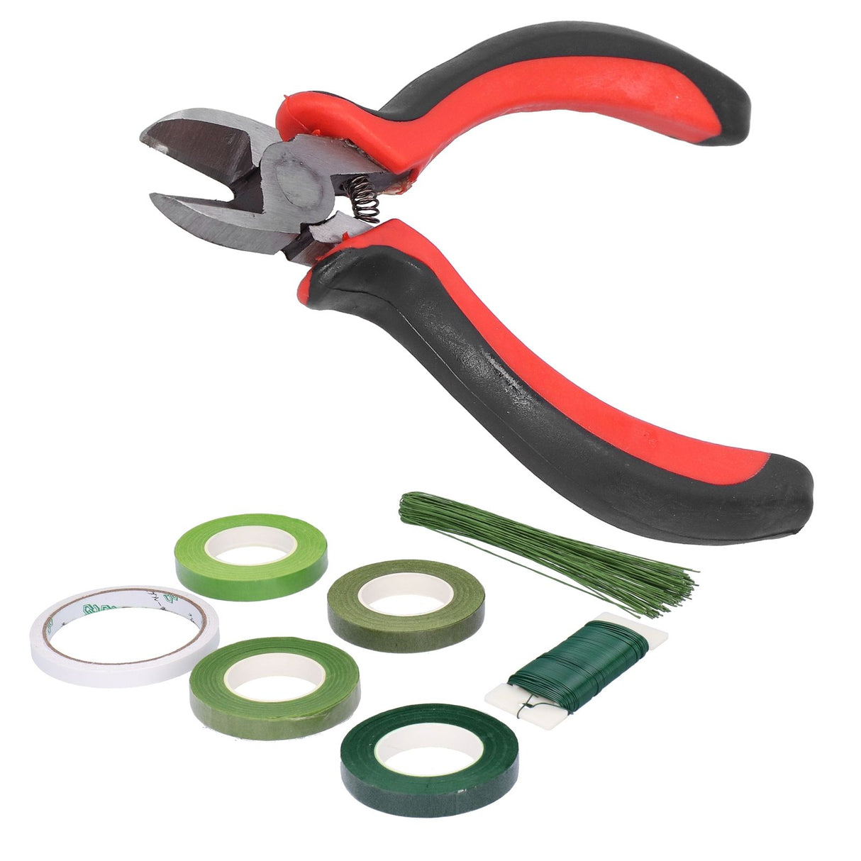 8Pcs set Flower Arrangement Kit Floral DoubleSided Tape Wire Cutter for Bouquet Stem Wrapping