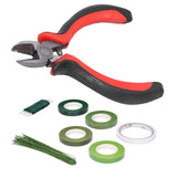 8Pcs set Flower Arrangement Kit Floral DoubleSided Tape Wire Cutter for Bouquet Stem Wrapping - 45-Degree Angle