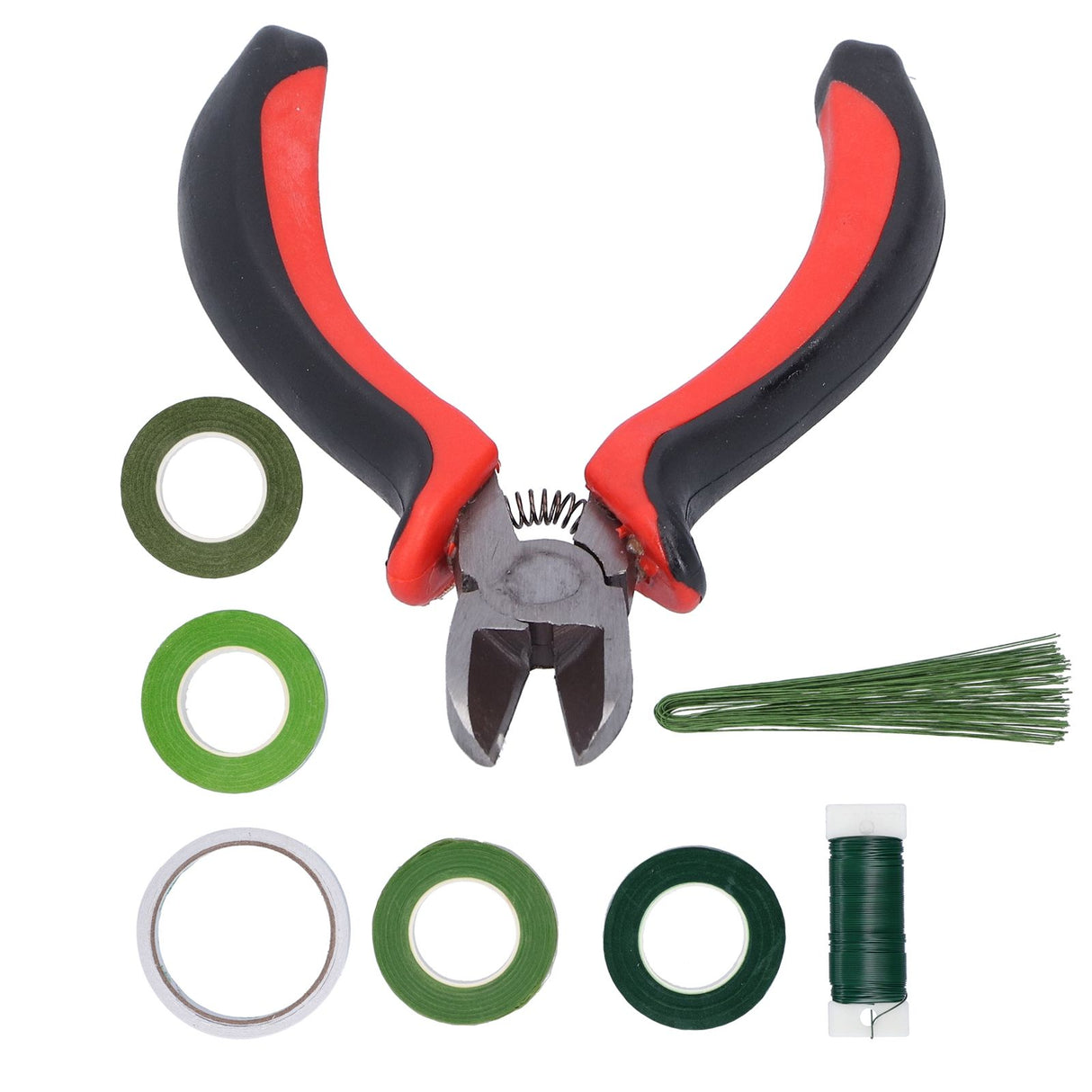 8Pcs set Flower Arrangement Kit Floral DoubleSided Tape Wire Cutter for Bouquet Stem Wrapping