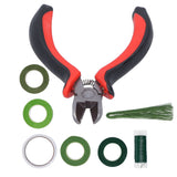 8Pcs set Flower Arrangement Kit Floral DoubleSided Tape Wire Cutter for Bouquet Stem Wrapping - Rear View