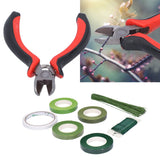 8Pcs set Flower Arrangement Kit Floral DoubleSided Tape Wire Cutter for Bouquet Stem Wrapping