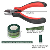 8Pcs set Flower Arrangement Kit Floral DoubleSided Tape Wire Cutter for Bouquet Stem Wrapping