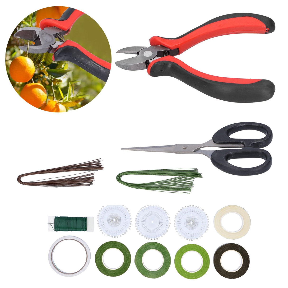 14Pcs set DIY Floral Tool Set Band DoubleSided Adhesive Tape Paint Line Flower Arrangement Tool