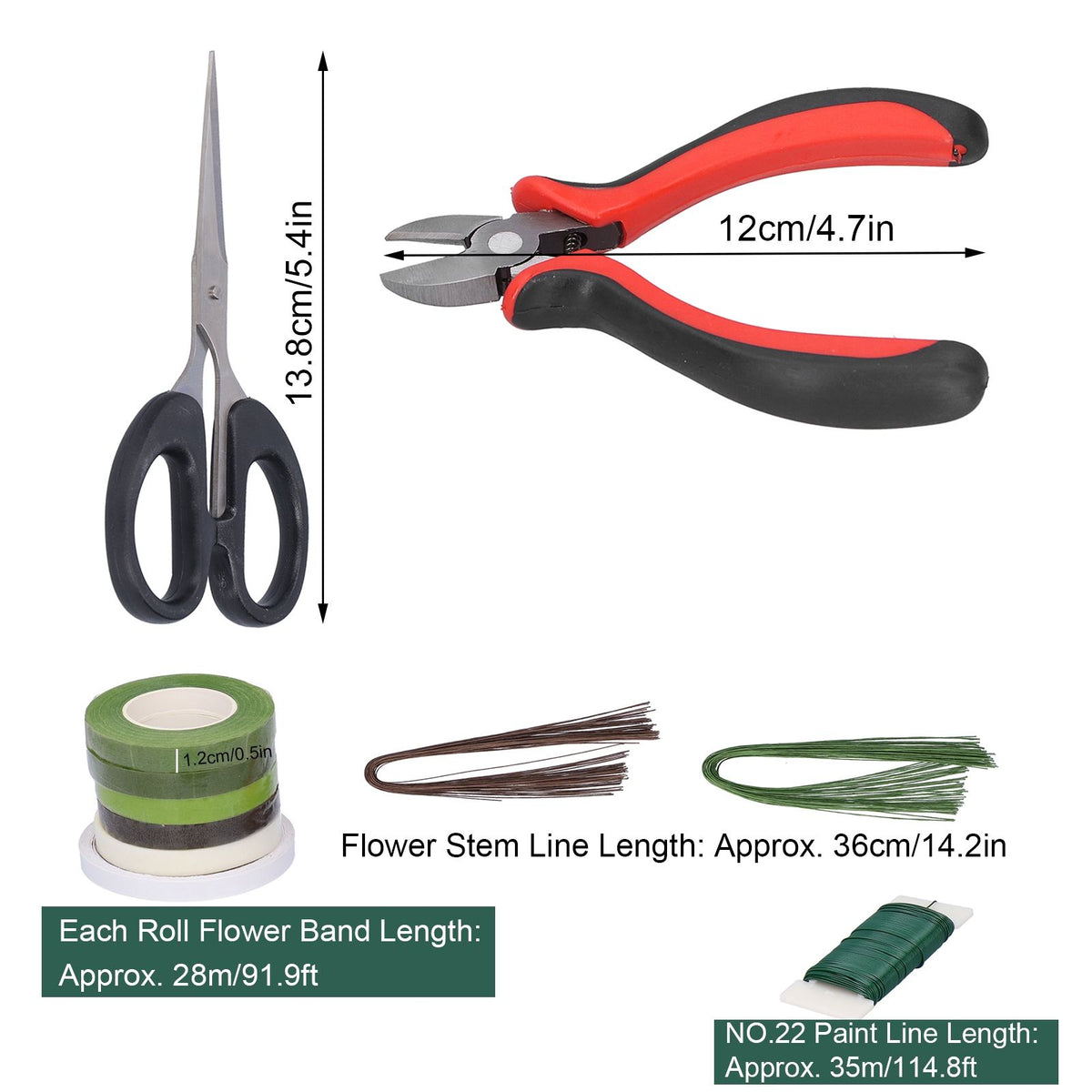 14Pcs set DIY Floral Tool Set Band DoubleSided Adhesive Tape Paint Line Flower Arrangement Tool