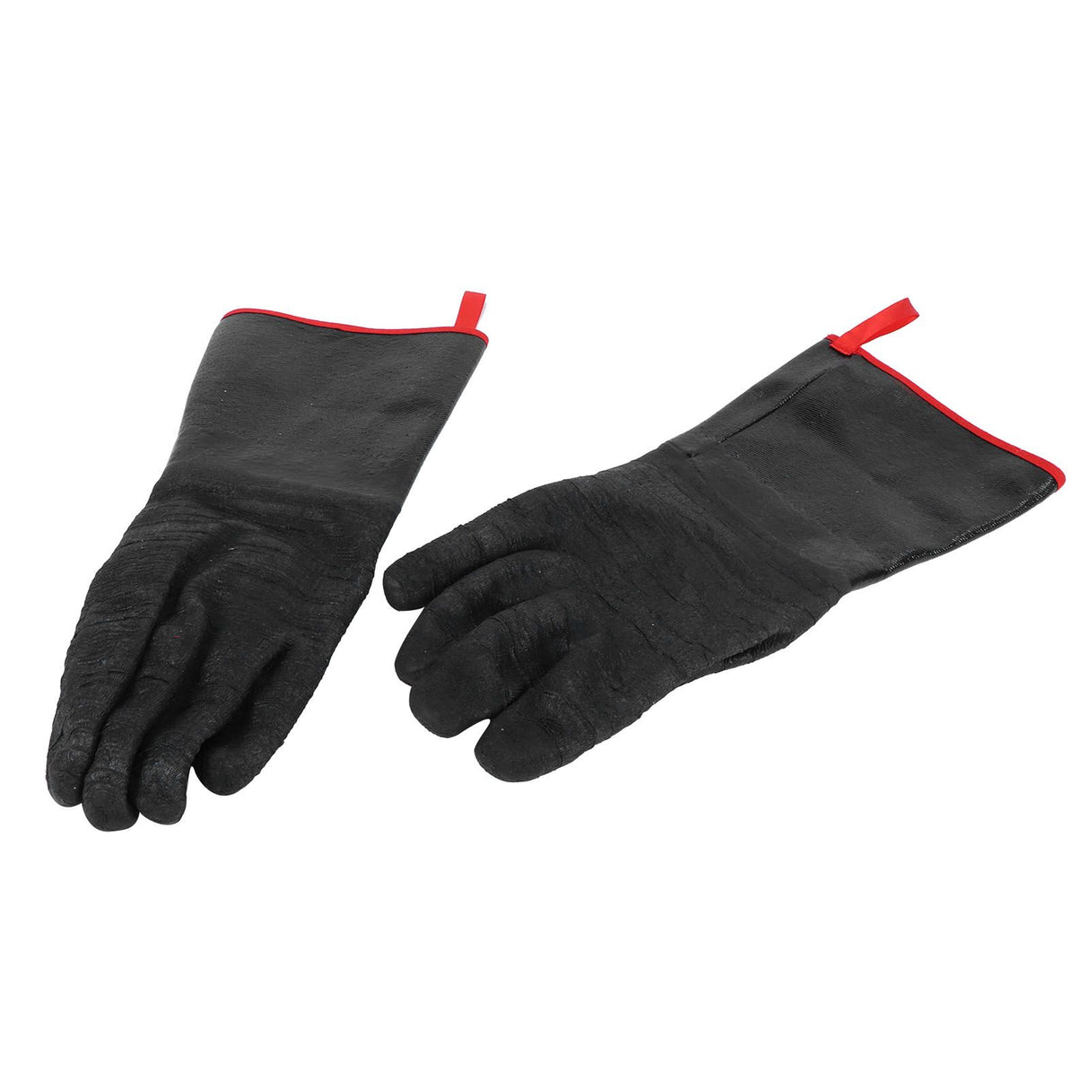 BBQ Gloves High Temperature Resistance 500℃ Waterproof Acid and Alkali Resistant Garden GlovesBlack 14in