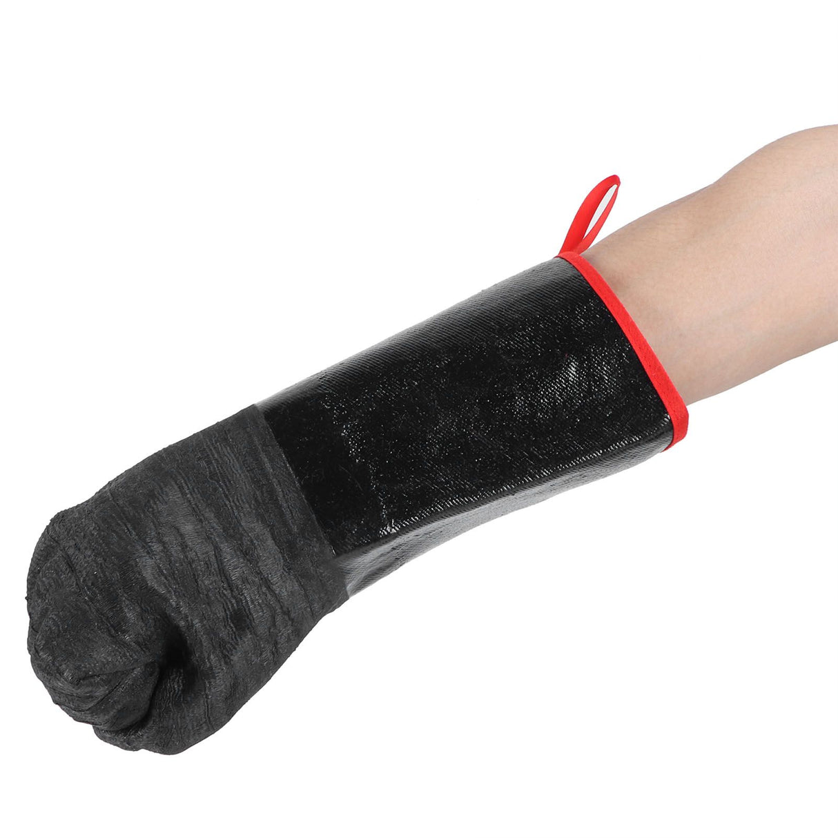 BBQ Gloves High Temperature Resistance 500℃ Waterproof Acid and Alkali Resistant Garden GlovesBlack 14in