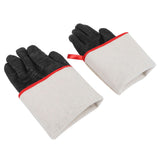 BBQ Gloves High Temperature Resistance 500℃ Waterproof Acid and Alkali Resistant Garden GlovesBlack 17in - Top-Down View