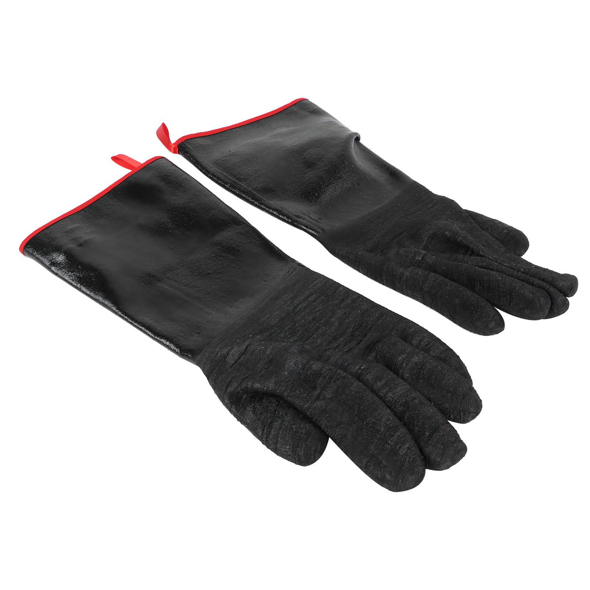 BBQ Gloves High Temperature Resistance 500℃ Waterproof Acid and Alkali Resistant Garden GlovesBlack 17in