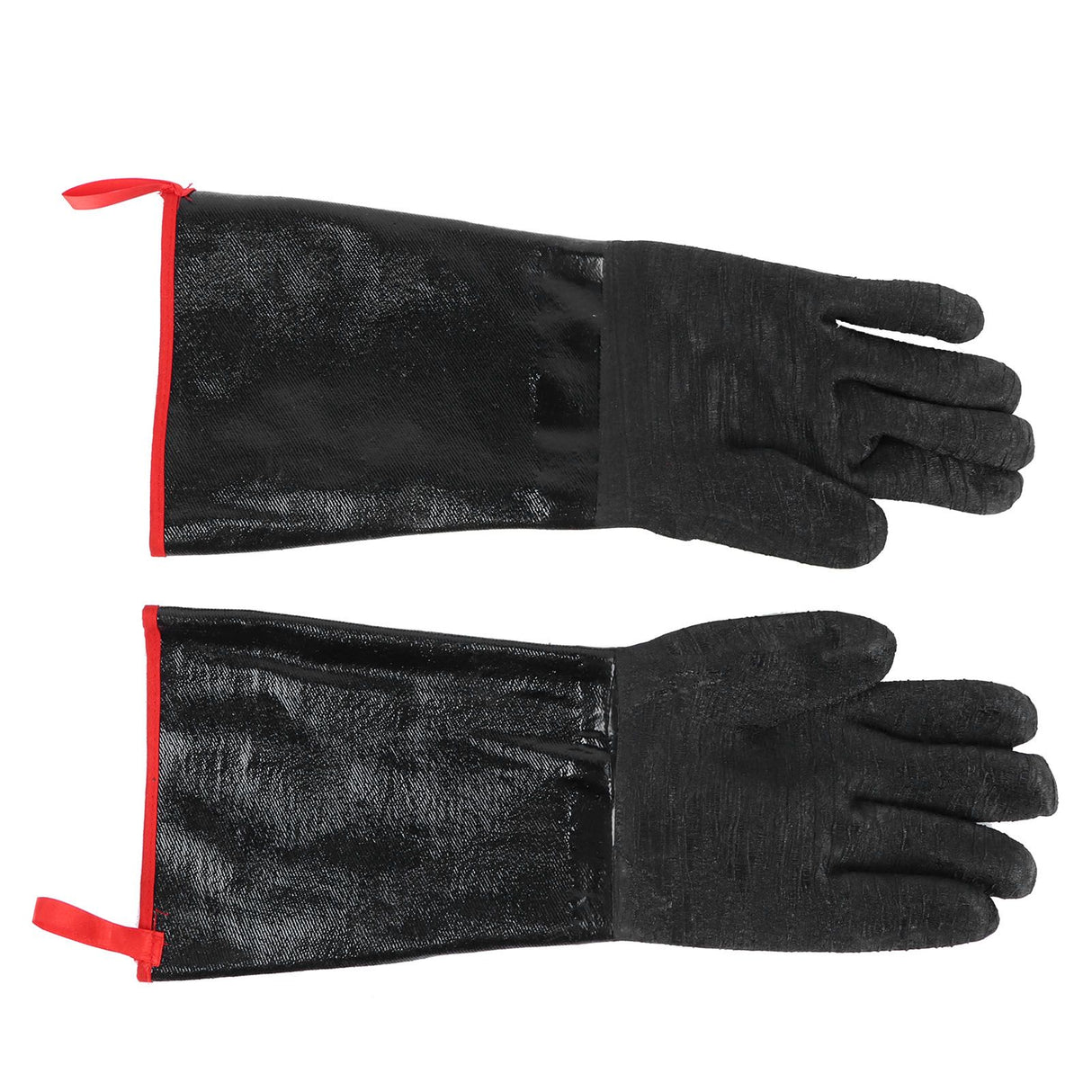 BBQ Gloves High Temperature Resistance 500℃ Waterproof Acid and Alkali Resistant Garden GlovesBlack 17in