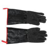 BBQ Gloves High Temperature Resistance 500℃ Waterproof Acid and Alkali Resistant Garden GlovesBlack 17in