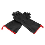 BBQ Gloves High Temperature Resistance 500℃ Waterproof Acid and Alkali Resistant Garden GlovesBlack 17in
