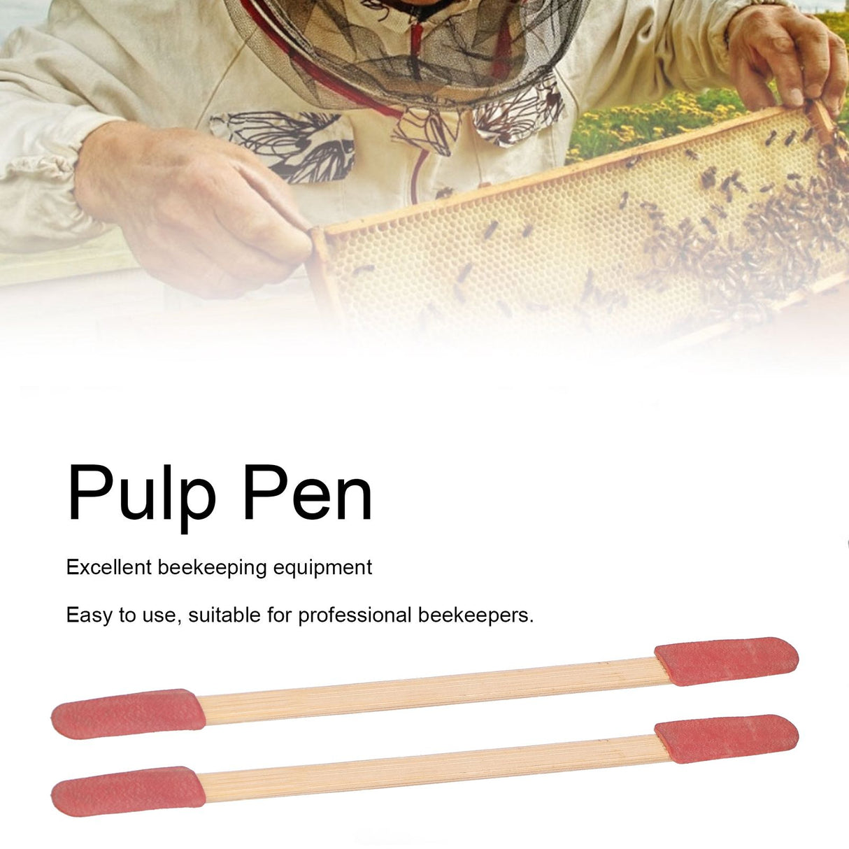 50PCS Beekeeping Equipment Bamboo Take Pulp Pen Double-Headed Royal Honey Catch Equipment