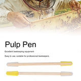 25PCS Beekeeping Double‑Headed Bamboo Plastic Picking Pen Bee Milk Pulp Taking Apiculture Tools