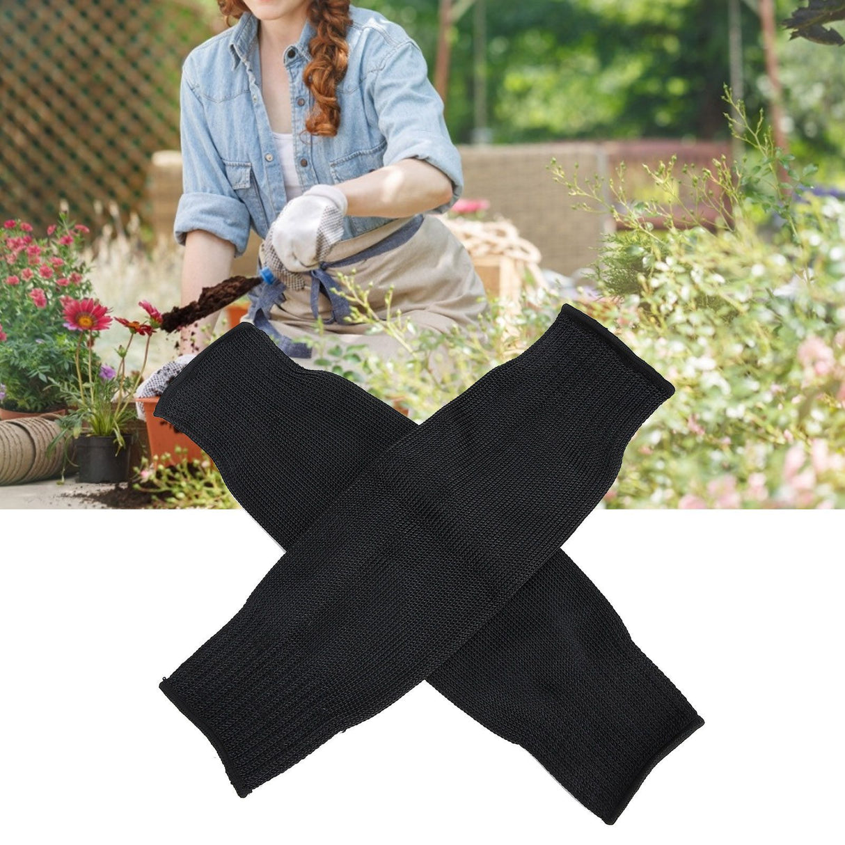 Cut Resistant Arm Sleeve Protective Safety AntiStab Arm Guard for Gardening Farming