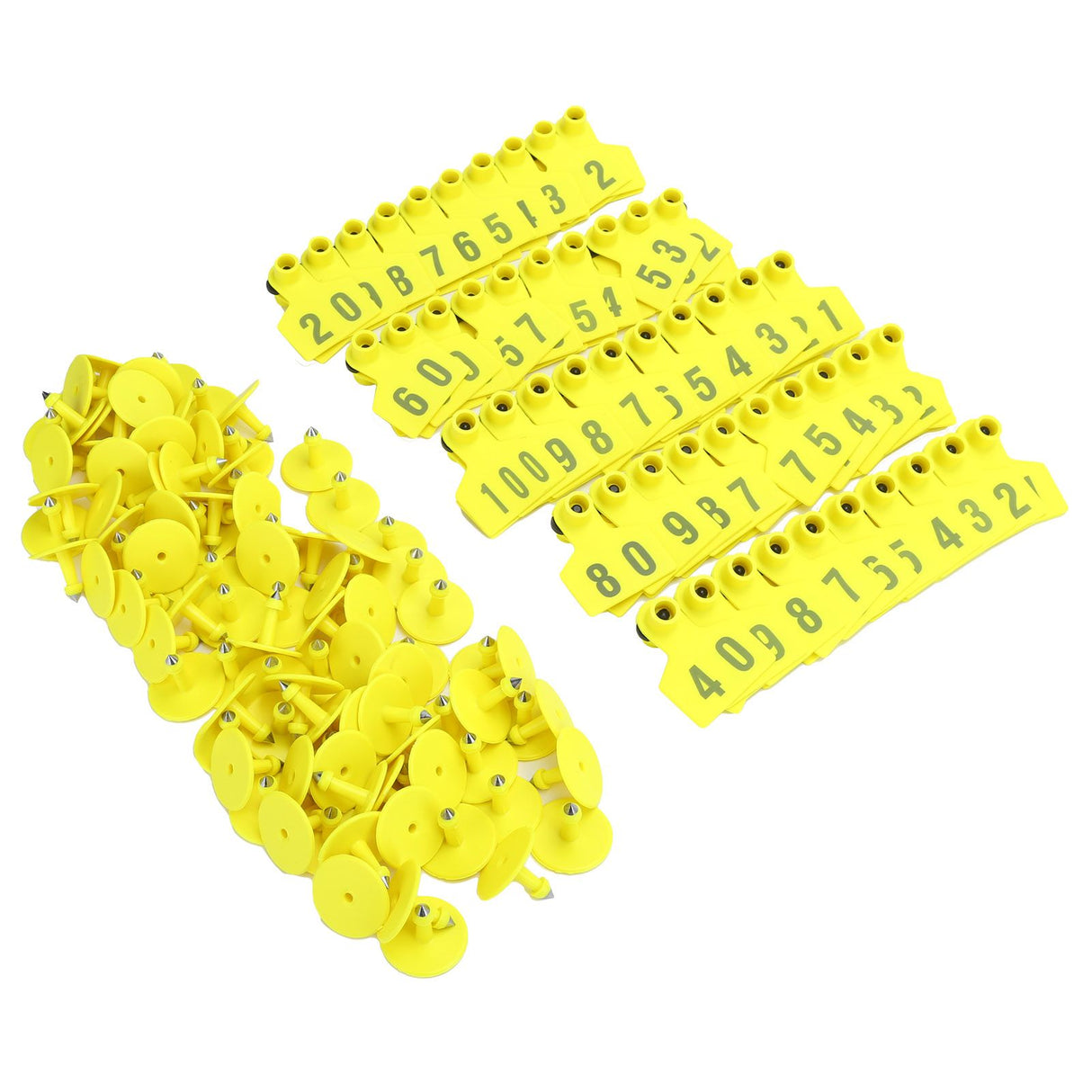 No.001‑100 Farm Pig Ear Tag Livestock Ear Tag Labels Set Poultry Breeding Supplies