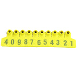 No.001‑100 Farm Pig Ear Tag Livestock Ear Tag Labels Set Poultry Breeding Supplies - Rear View