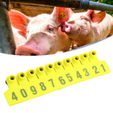 No.001‑100 Farm Pig Ear Tag Livestock Ear Tag Labels Set Poultry Breeding Supplies - Extra Image