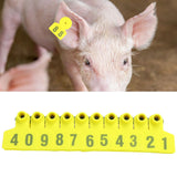 No.001‑100 Farm Pig Ear Tag Livestock Ear Tag Labels Set Poultry Breeding Supplies - Extra Image