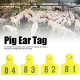 No.001‑100 Farm Pig Ear Tag Livestock Ear Tag Labels Set Poultry Breeding Supplies