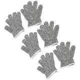 3 Pairs Cut Resistant Gloves Children Gardening Outdoor Activities Cut Proof Work Gloves - Side View