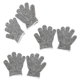 3 Pairs Cut Resistant Gloves Children Gardening Outdoor Activities Cut Proof Work Gloves - Rear View