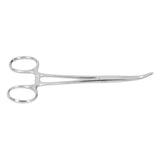 Hemostatic Forceps 14cm Stainless Steel Curved Tip Pliers Pet Hair Tweezers Livestock Supply - Top-Down View