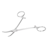 Hemostatic Forceps 14cm Stainless Steel Curved Tip Pliers Pet Hair Tweezers Livestock Supply