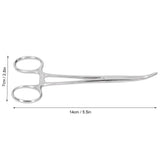 Hemostatic Forceps 14cm Stainless Steel Curved Tip Pliers Pet Hair Tweezers Livestock Supply